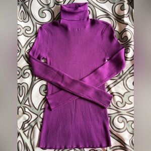 Nine West Vibrant Purple Turtleneck Sweater
